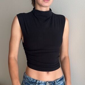 Reformation Lindy Knit Top Black